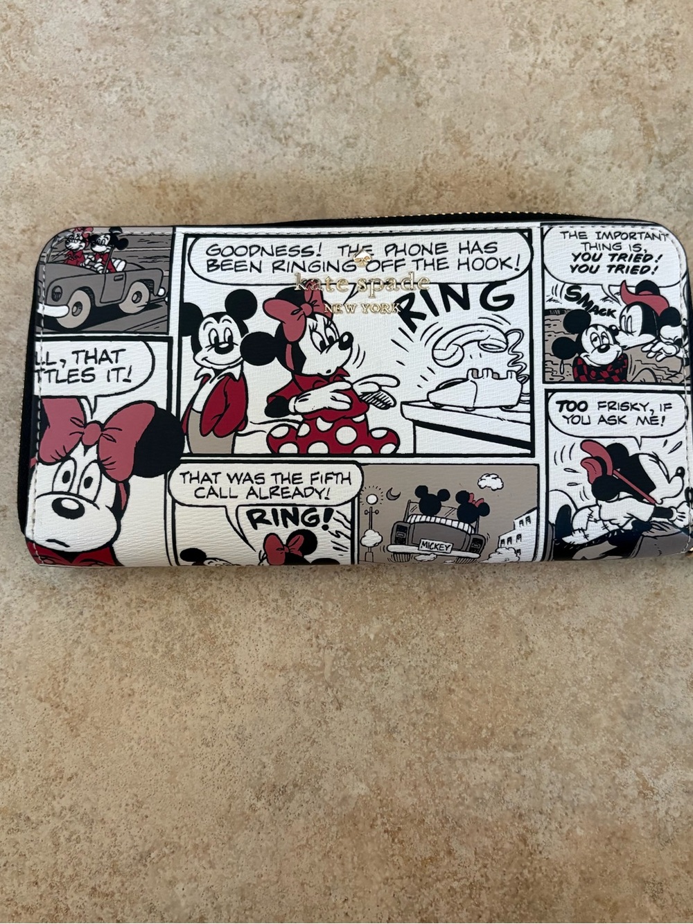 NWOT Kate Spade x Disney Minnie Mouse Wallet Comic Strip